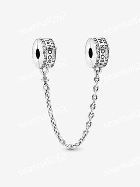 Pandora Logo Safety Chain Clip Charm